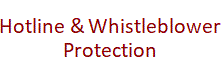 hotline and whistleblower protection